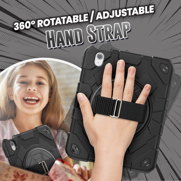 For iPad Air 11 2024 Spider Hand Grip Turntable Stand Tablet Case(Black) For iPad Air 11 2024 Spider Hand Grip Turntable Stand Tablet Case(Black)