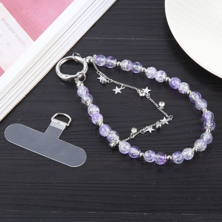 Mobile Phone Anti-lost Dazzling Color Star Short Bead Chain(Purple) Mobile Phone Anti-lost Dazzling Color Star Short Bead Chain(Purple)