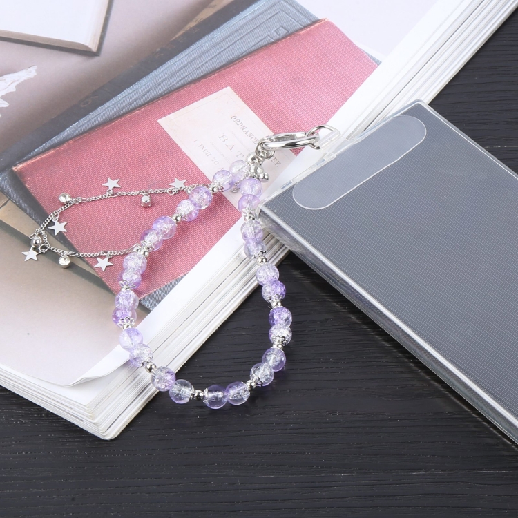 Mobile Phone Anti-lost Dazzling Color Star Short Bead Chain(Purple) Mobile Phone Anti-lost Dazzling Color Star Short Bead Chain(Purple)