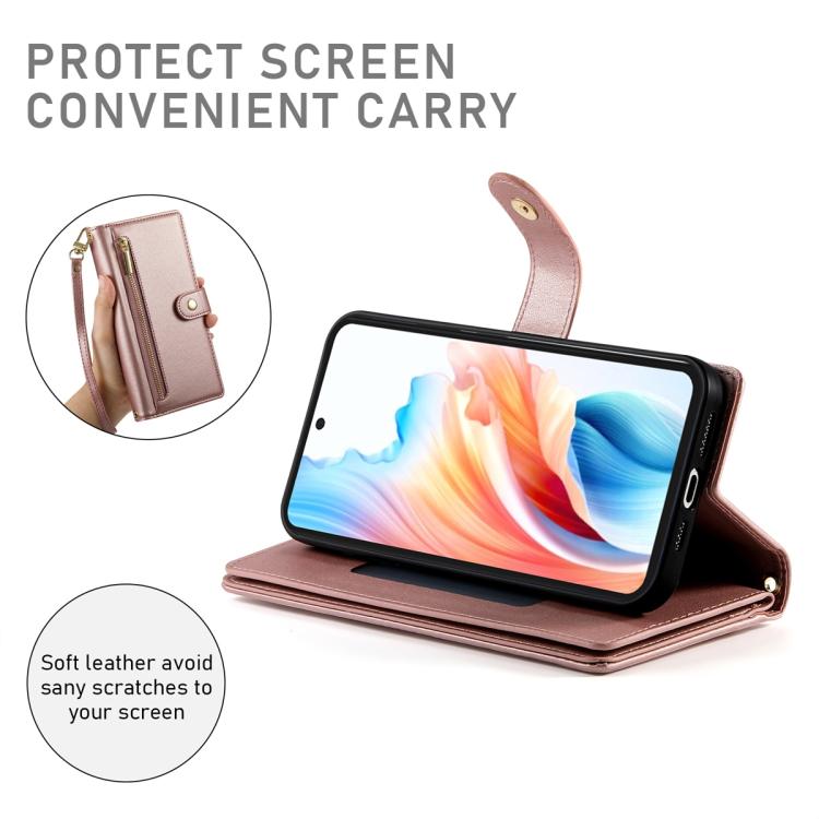 MOJIA Hoesje voor OPPO Reno 15 5G / Reno15 5G, Premium PU Leren Wallet