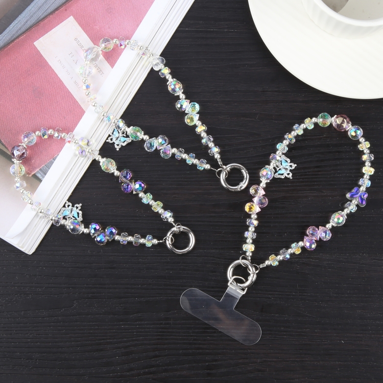 Bling Beads Chain Anti-lost Short Lanyard(Pink) Bling Beads Chain Anti-lost Short Lanyard(Pink)