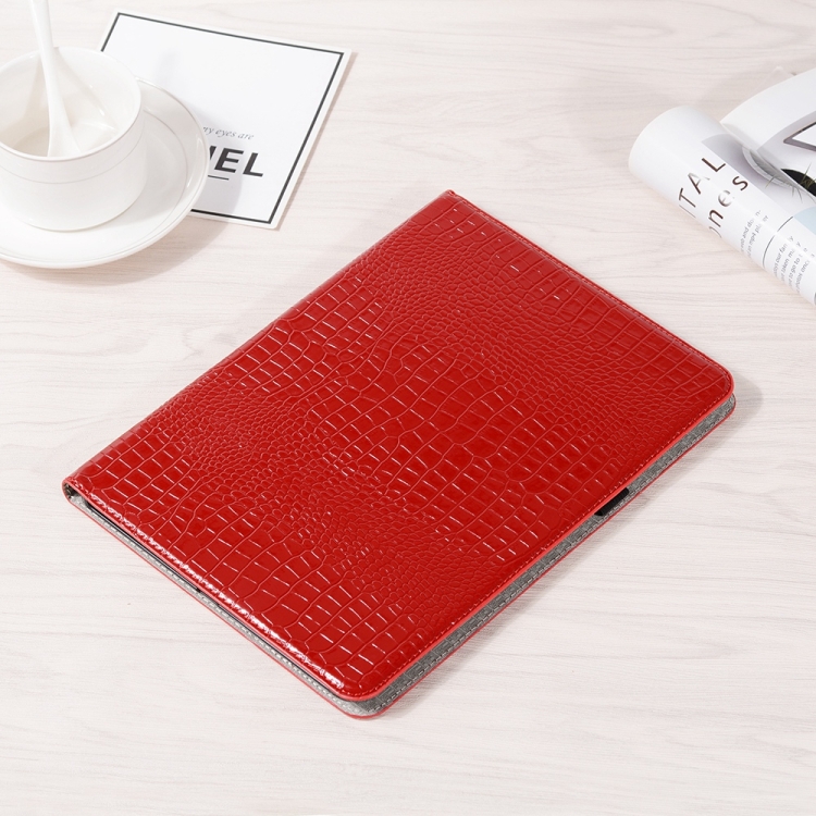 For iPad Pro 13  2024 Crocodile Texture Leather Tablet Case(Red)