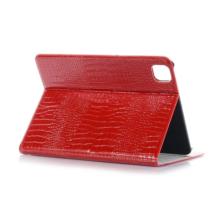 For iPad Pro 13  2024 Crocodile Texture Leather Tablet Case(Red)