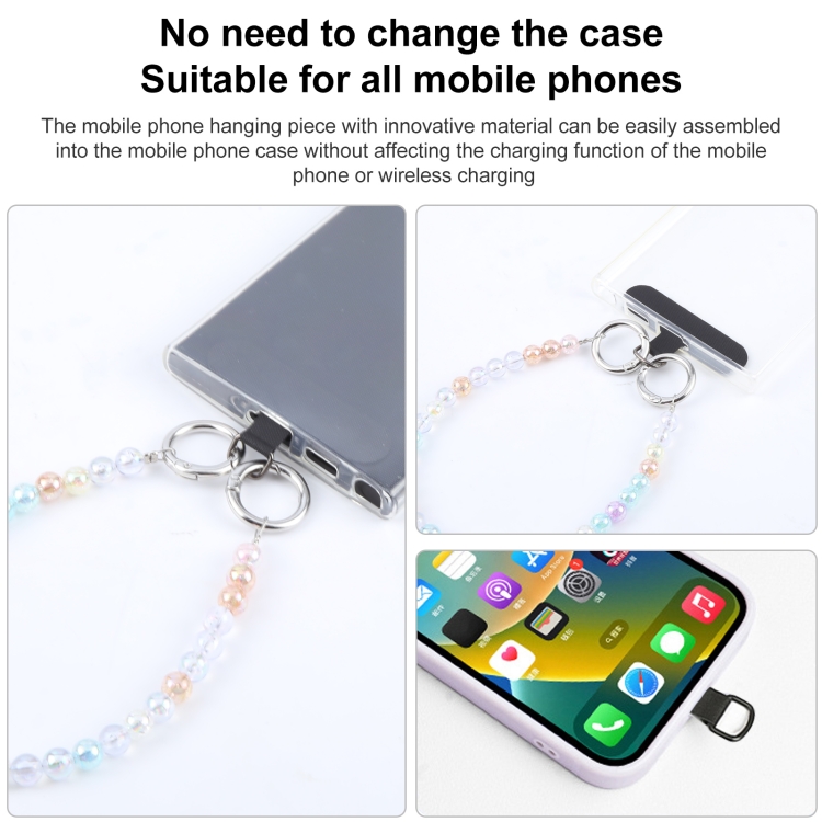 Simple Colorful Beads Chain Anti-lost Short Lanyard(Colorful)