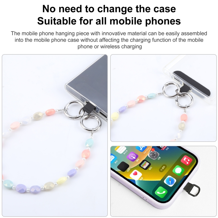 Simple Oval Shape Multicolor Beads Chain Anti-lost Short Lanyard(Colorful) Simple Oval Shape Multicolor Beads Chain Anti-lost Short Lanyard(Colorful)