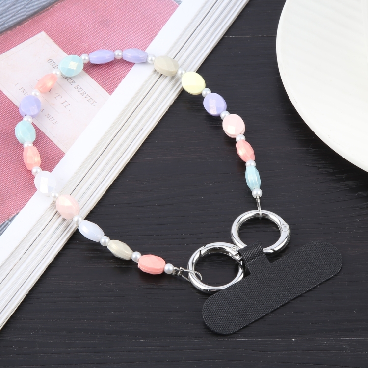 Simple Oval Shape Multicolor Beads Chain Anti-lost Short Lanyard(Colorful) Simple Oval Shape Multicolor Beads Chain Anti-lost Short Lanyard(Colorful)