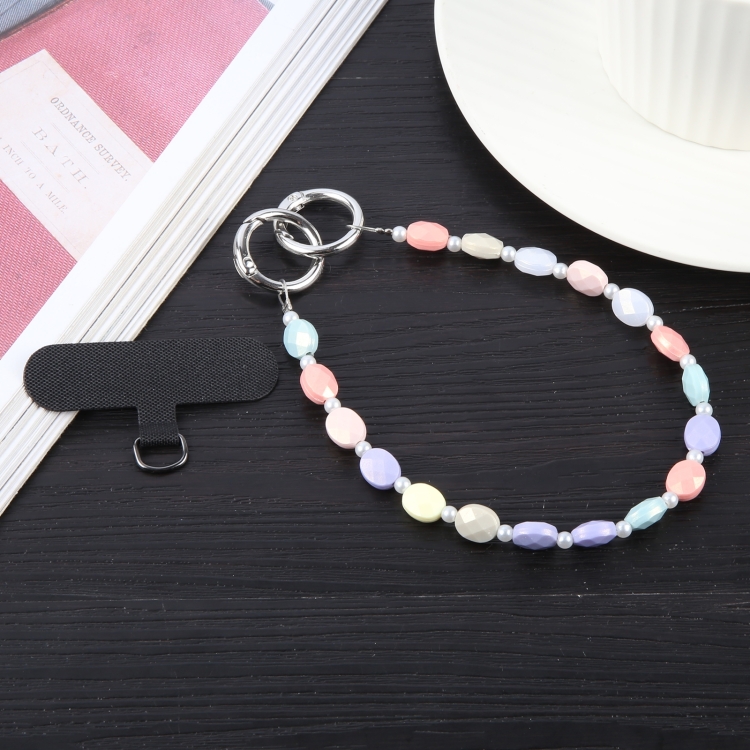 Simple Oval Shape Multicolor Beads Chain Anti-lost Short Lanyard(Colorful) Simple Oval Shape Multicolor Beads Chain Anti-lost Short Lanyard(Colorful)