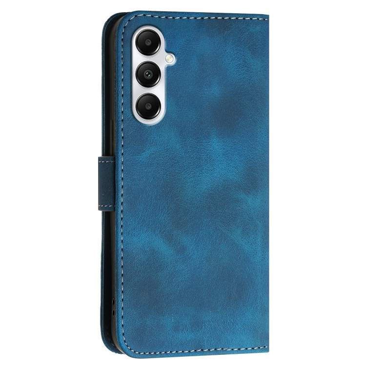 For Samsung Galaxy S24 FE 5G YX0080 Grid Butterfly Embossed Pattern Flip Leather Phone Case with Lanyard(Dark Blue) For Samsung Galaxy S24 FE 5G YX0080 Grid Butterfly Embossed Pattern Flip Leather Phone Case with Lanyard(Dark Blue)