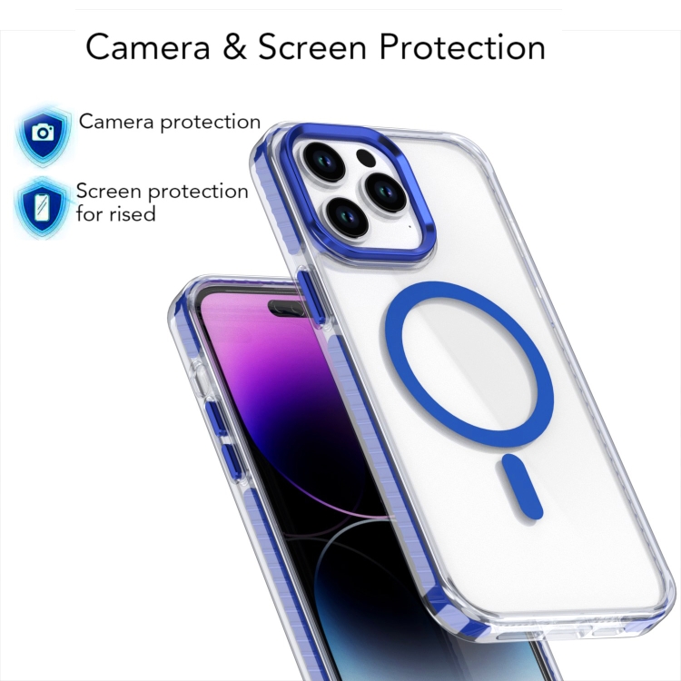 For iPhone 13 Pro Max Two-color TPU Hybrid PC MagSafe Phone Case(Red) For iPhone 13 Pro Max Two-color TPU Hybrid PC MagSafe Phone Case(Red)