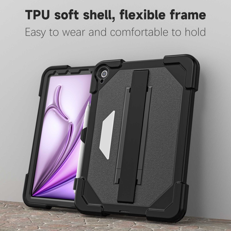 For iPad Air 11 2024 / Air 2022 10.9 RedPepper Tri-Defense TPU Hybrid PC Tablet Case(Black) For iPad Air 11 2024 / Air 2022 10.9 RedPepper Tri-Defense TPU Hybrid PC Tablet Case(Black)