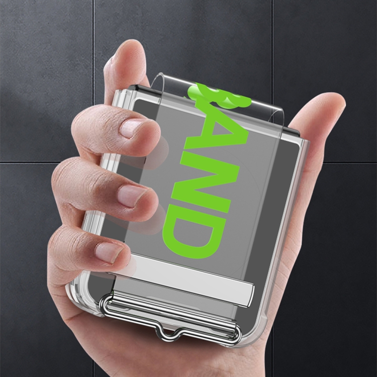 For Samsung Galaxy Z Flip6 GKK Clear Airbag Wristband Holder Phone Case(Transparent Green) For Samsung Galaxy Z Flip6 GKK Clear Airbag Wristband Holder Phone Case(Transparent Green)