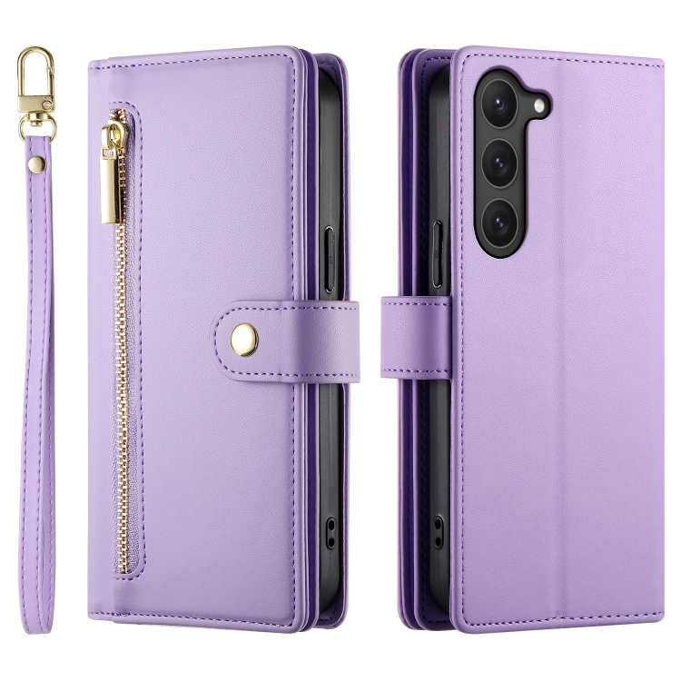 For Samsung Galaxy S23 5G Nine Card-slot Zipper Wallet Bag Leather Phone Case(Purple) For Samsung Galaxy S23 5G Nine Card-slot Zipper Wallet Bag Leather Phone Case(Purple)