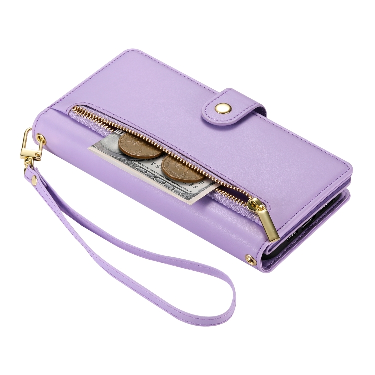 For Samsung Galaxy S23 5G Nine Card-slot Zipper Wallet Bag Leather Phone Case(Purple) For Samsung Galaxy S23 5G Nine Card-slot Zipper Wallet Bag Leather Phone Case(Purple)
