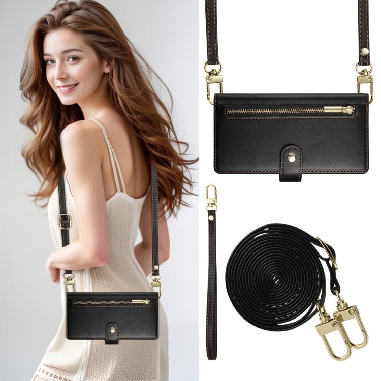 For Samsung Galaxy S25 Edge 5G Nine Card-slot Zipper Wallet Bag Leather Phone Case(Black)