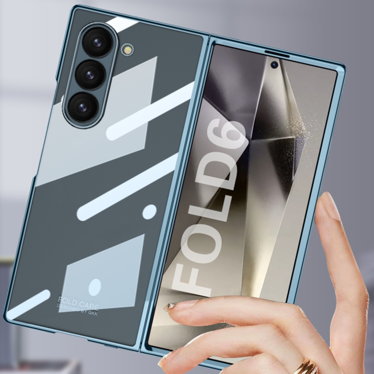 For Samsung Galaxy Z Fold6 GKK Big Hole Electroplating Phantom Full Coverage Phone Case(Transparent) For Samsung Galaxy Z Fold6 GKK Big Hole Electroplating Phantom Full Coverage Phone Case(Transparent)