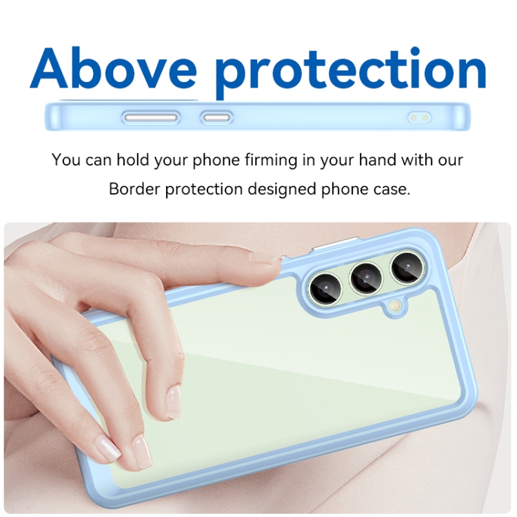 For Samsung Galaxy S24 FE 5G Colorful Series Acrylic Hybrid TPU Phone Case(Blue) For Samsung Galaxy S24 FE 5G Colorful Series Acrylic Hybrid TPU Phone Case(Blue)
