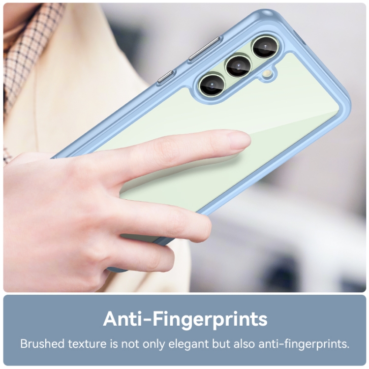 For Samsung Galaxy S24 FE 5G Colorful Series Acrylic Hybrid TPU Phone Case(Blue) For Samsung Galaxy S24 FE 5G Colorful Series Acrylic Hybrid TPU Phone Case(Blue)