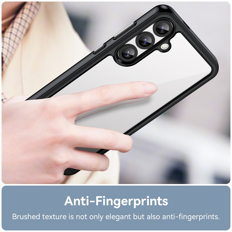 For Samsung Galaxy S25+ 5G Colorful Series Acrylic Hybrid TPU Phone Case(Black) For Samsung Galaxy S25+ 5G Colorful Series Acrylic Hybrid TPU Phone Case(Black)