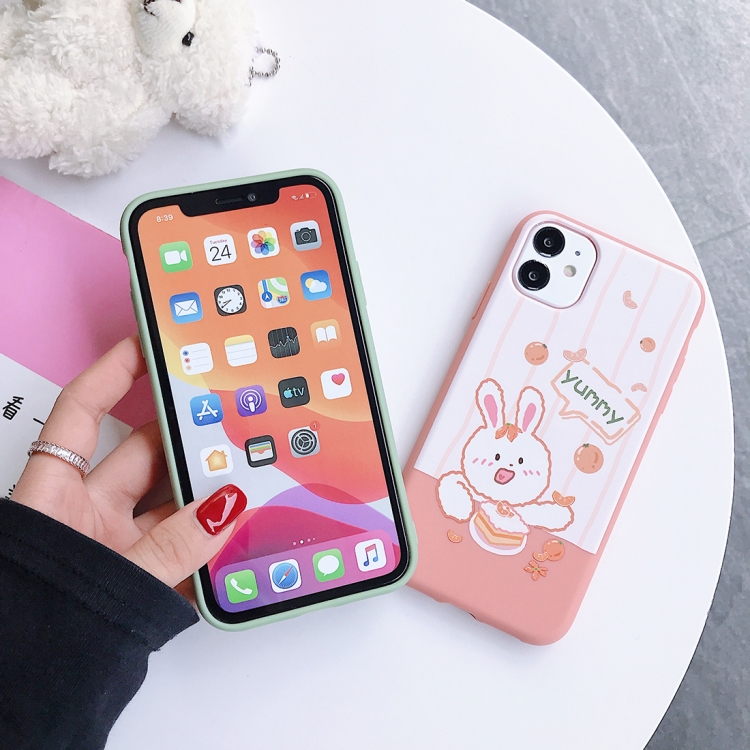 For iPhone 11 Animal Pattern Shockproof TPU Protective Case(Orange Bunny) For iPhone 11 Animal Pattern Shockproof TPU Protective Case(Orange Bunny)