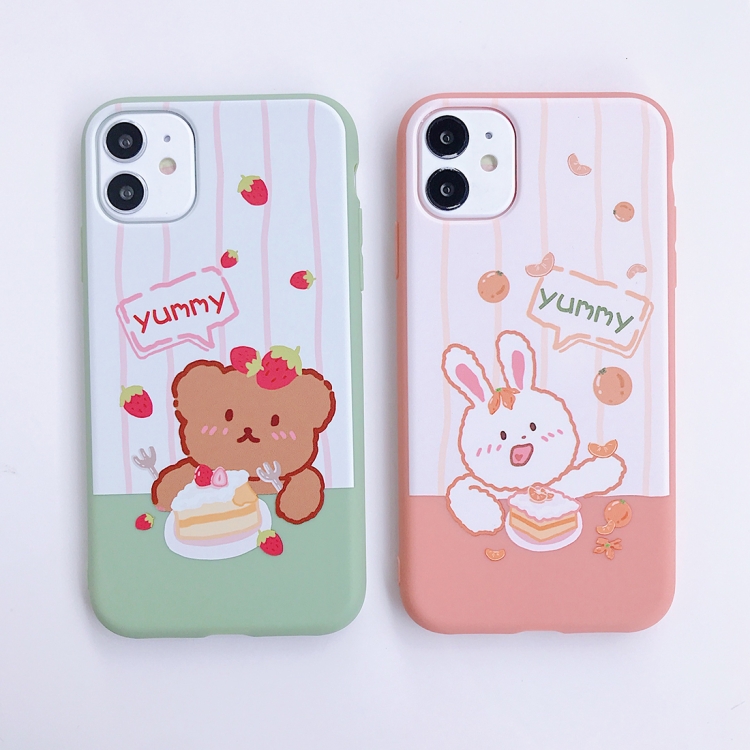 For iPhone 11 Animal Pattern Shockproof TPU Protective Case(Orange Bunny) For iPhone 11 Animal Pattern Shockproof TPU Protective Case(Orange Bunny)