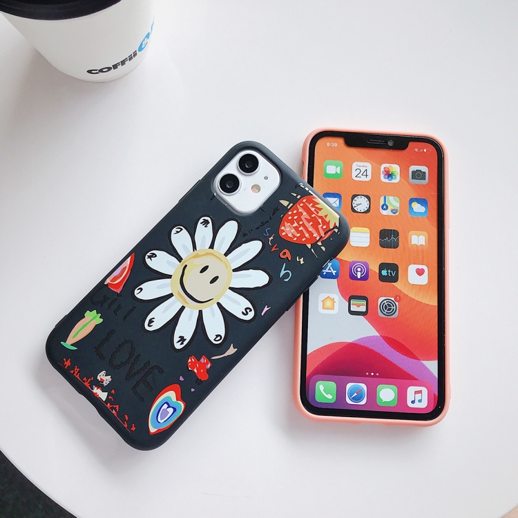 For iPhone 11 Pro Sun Flower Pattern Shockproof TPU Protective Case(Pink) For iPhone 11 Pro Sun Flower Pattern Shockproof TPU Protective Case(Pink)