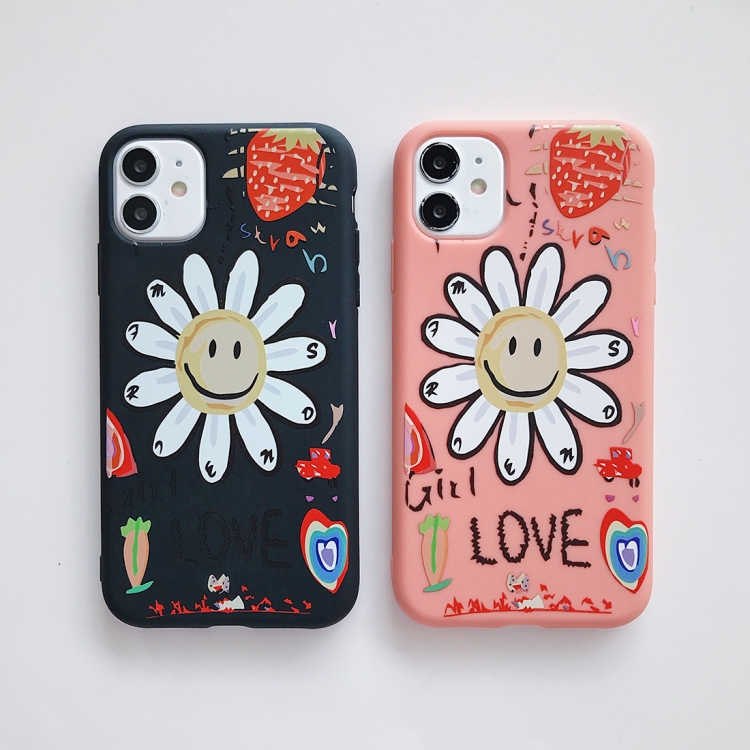 For iPhone 11 Pro Sun Flower Pattern Shockproof TPU Protective Case(Pink) For iPhone 11 Pro Sun Flower Pattern Shockproof TPU Protective Case(Pink)