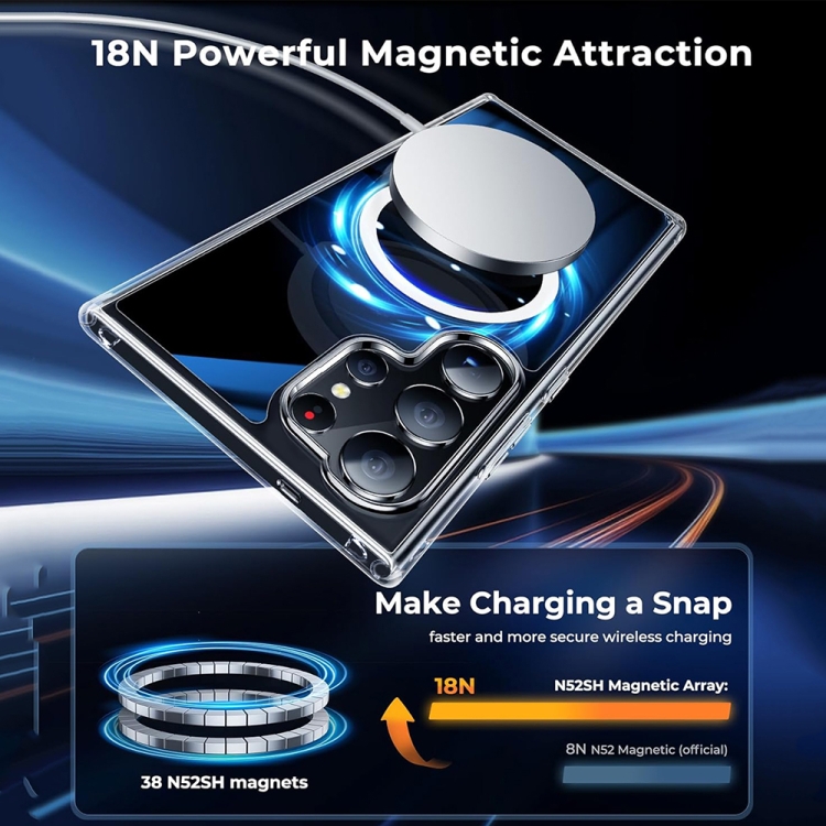 For Samsung Galaxy S24 Ultra 5G ViLi MAG-C Series MagSafe Magnetic PC + TPU Phone Case(Transparent) For Samsung Galaxy S24 Ultra 5G ViLi MAG-C Series MagSafe Magnetic PC + TPU Phone Case(Transparent)