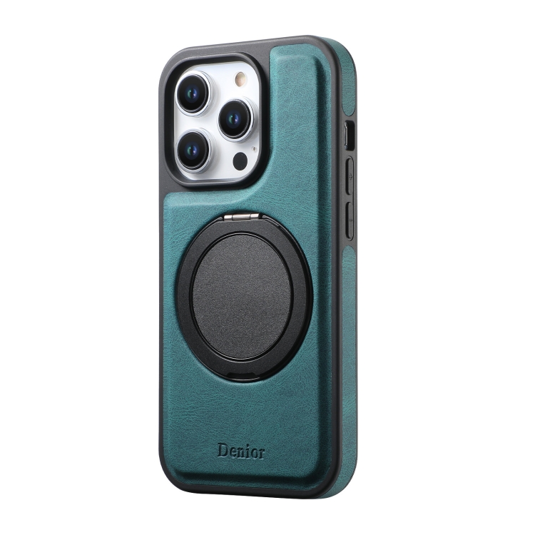 For iPhone 16 Pro Denior A14 Skin Feel Rotating Holder MagSafe Phone Case(Blue) For iPhone 16 Pro Denior A14 Skin Feel Rotating Holder MagSafe Phone Case(Blue)