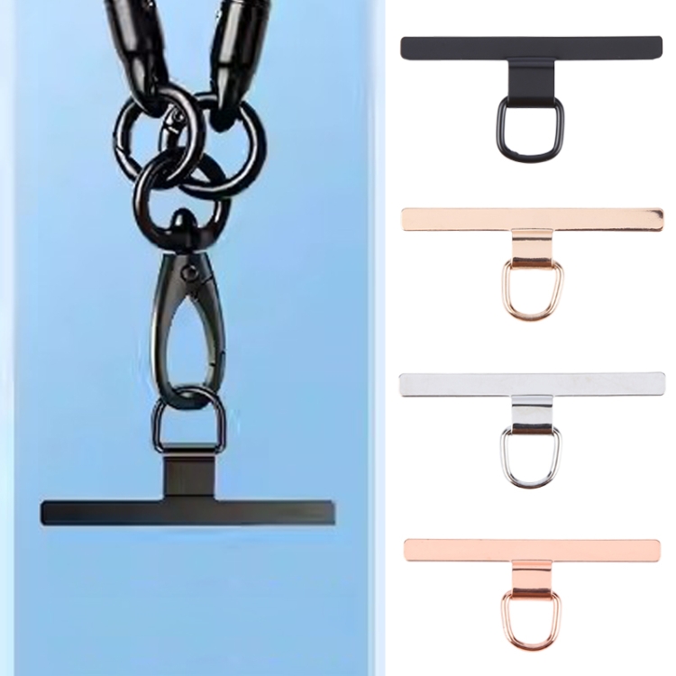 T-shape Metal Mobile Phone Lanyard Fixing Gasket(Black) T-shape Metal Mobile Phone Lanyard Fixing Gasket(Black)