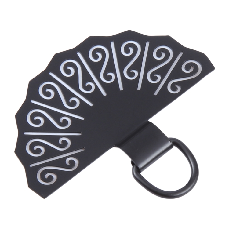 Fan-shaped Metal Mobile Phone Lanyard Fixing Gasket(Black) Fan-shaped Metal Mobile Phone Lanyard Fixing Gasket(Black)