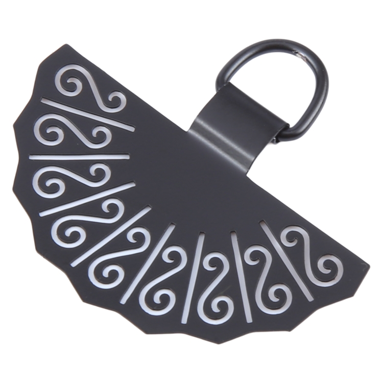 Fan-shaped Metal Mobile Phone Lanyard Fixing Gasket(Black) Fan-shaped Metal Mobile Phone Lanyard Fixing Gasket(Black)