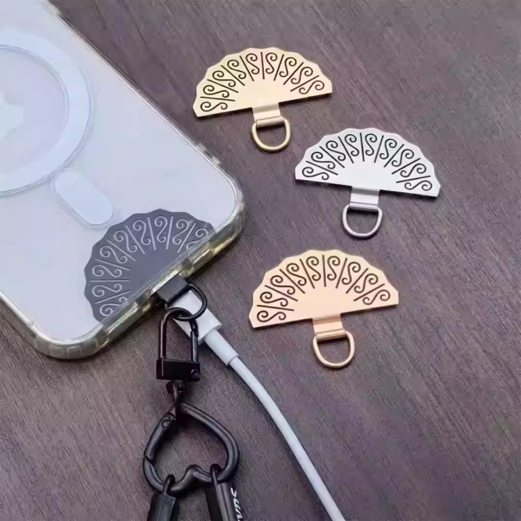Fan-shaped Metal Mobile Phone Lanyard Fixing Gasket(Black) Fan-shaped Metal Mobile Phone Lanyard Fixing Gasket(Black)