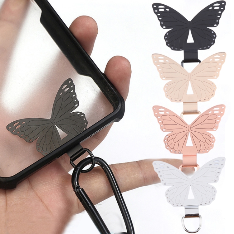 Butterfly Metal Mobile Phone Lanyard Fixing Gasket(Black) Butterfly Metal Mobile Phone Lanyard Fixing Gasket(Black)