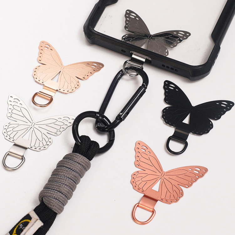 Butterfly Metal Mobile Phone Lanyard Fixing Gasket(Black) Butterfly Metal Mobile Phone Lanyard Fixing Gasket(Black)