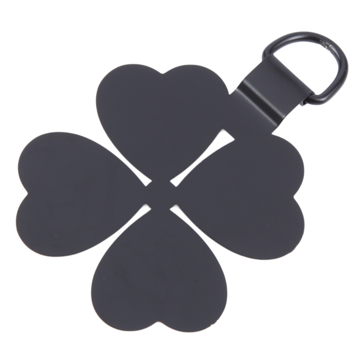 Four-leaf Metal Mobile Phone Lanyard Fixing Gasket(Black)