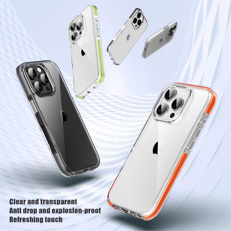 For iPhone 14 Pro Max TPE Airbag TPU+ PC Full Coverage Phone Case(Grey) For iPhone 14 Pro Max TPE Airbag TPU+ PC Full Coverage Phone Case(Grey)