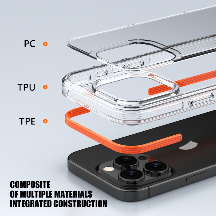 For iPhone 14 Pro Max TPE Airbag TPU+ PC Full Coverage Phone Case(Grey) For iPhone 14 Pro Max TPE Airbag TPU+ PC Full Coverage Phone Case(Grey)