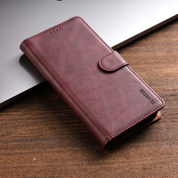 For iPhone SE 2022 / SE 2020 / 8 / 7 N.BEKUS CSJ-P1 Solid Color Leather Phone Case(Wine Red) For iPhone SE 2022 / SE 2020 / 8 / 7 N.BEKUS CSJ-P1 Solid Color Leather Phone Case(Wine Red)