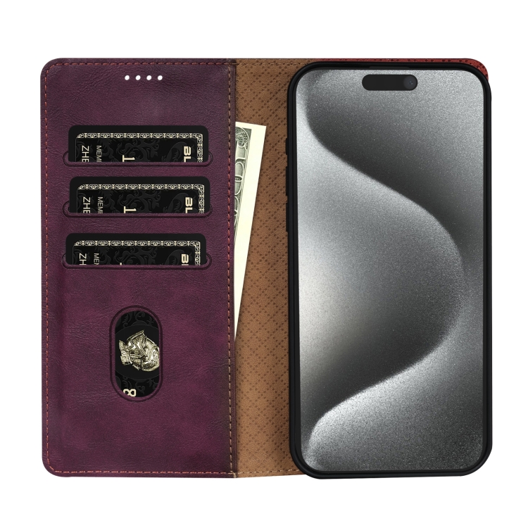 For iPhone SE 2022 / SE 2020 / 8 / 7 N.BEKUS CSJ-P1 Solid Color Leather Phone Case(Wine Red) For iPhone SE 2022 / SE 2020 / 8 / 7 N.BEKUS CSJ-P1 Solid Color Leather Phone Case(Wine Red)