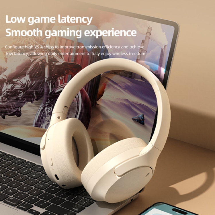 NC10 ANC Active Noise Reduction Head-mounted Bluetooth Earphone(Beige) NC10 ANC Active Noise Reduction Head-mounted Bluetooth Earphone(Beige)