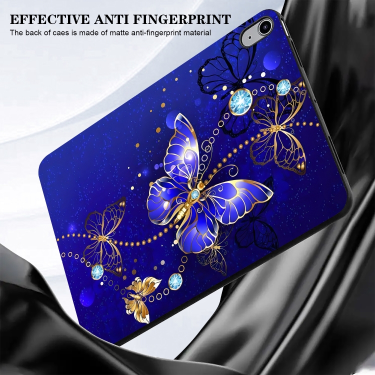 For iPad 10th Gen 10.9 2022 Color Painting Pattern Smart Tablet TPU Case(Blue Butterfly) For iPad 10th Gen 10.9 2022 Color Painting Pattern Smart Tablet TPU Case(Blue Butterfly)