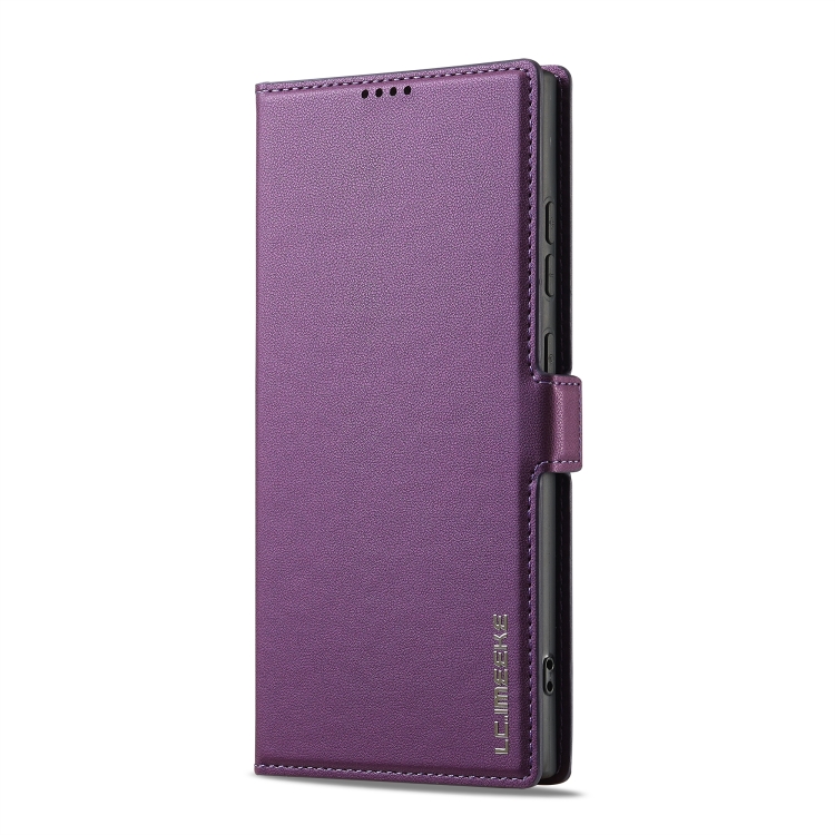 For Samsung Galaxy S25 Ultra 5G LC.IMEEKE L1 Series Frosted Fine Texture PU Phone Case(Purple) For Samsung Galaxy S25 Ultra 5G LC.IMEEKE L1 Series Frosted Fine Texture PU Phone Case(Purple)