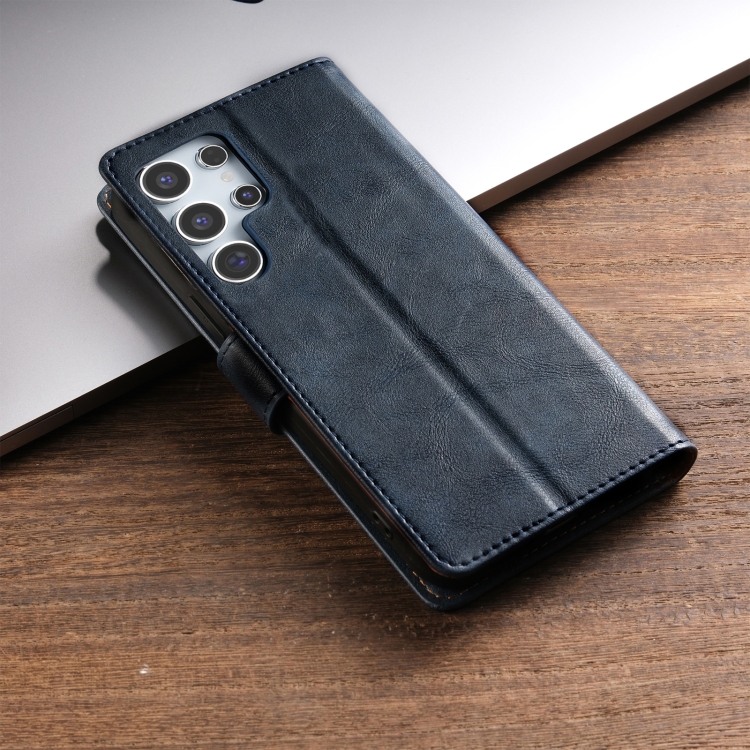 For Samsung Galaxy S21 Ultra 5G N.BEKUS CSJ-P1 Solid Color Leather Phone Case(Blue) For Samsung Galaxy S21 Ultra 5G N.BEKUS CSJ-P1 Solid Color Leather Phone Case(Blue)