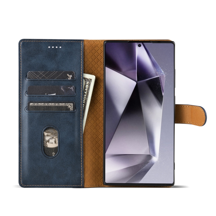 For Samsung Galaxy S21 Ultra 5G N.BEKUS CSJ-P1 Solid Color Leather Phone Case(Blue) For Samsung Galaxy S21 Ultra 5G N.BEKUS CSJ-P1 Solid Color Leather Phone Case(Blue)