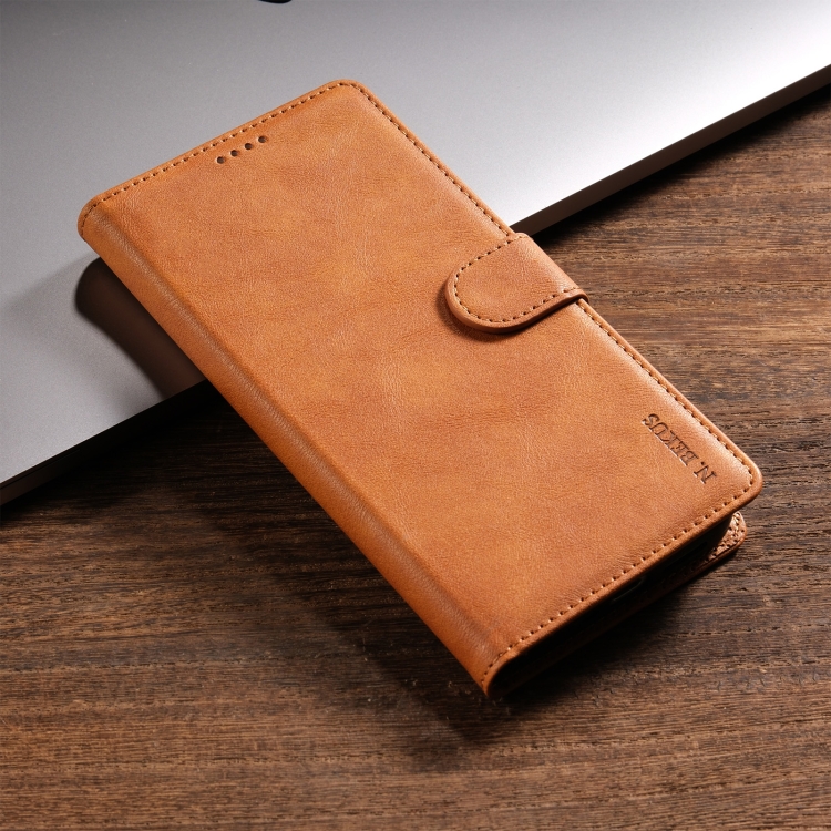 For Samsung Galaxy S23 FE 5G N.BEKUS CSJ-P1 Solid Color Leather Phone Case(Brown) For Samsung Galaxy S23 FE 5G N.BEKUS CSJ-P1 Solid Color Leather Phone Case(Brown)