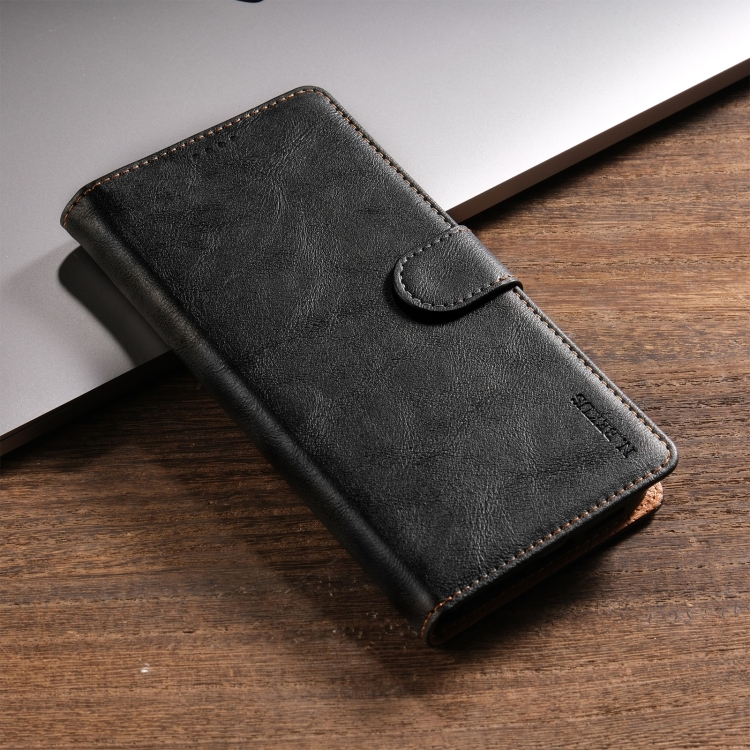 For Samsung Galaxy S24 5G N.BEKUS CSJ-P1 Solid Color Leather Phone Case(Black) For Samsung Galaxy S24 5G N.BEKUS CSJ-P1 Solid Color Leather Phone Case(Black)