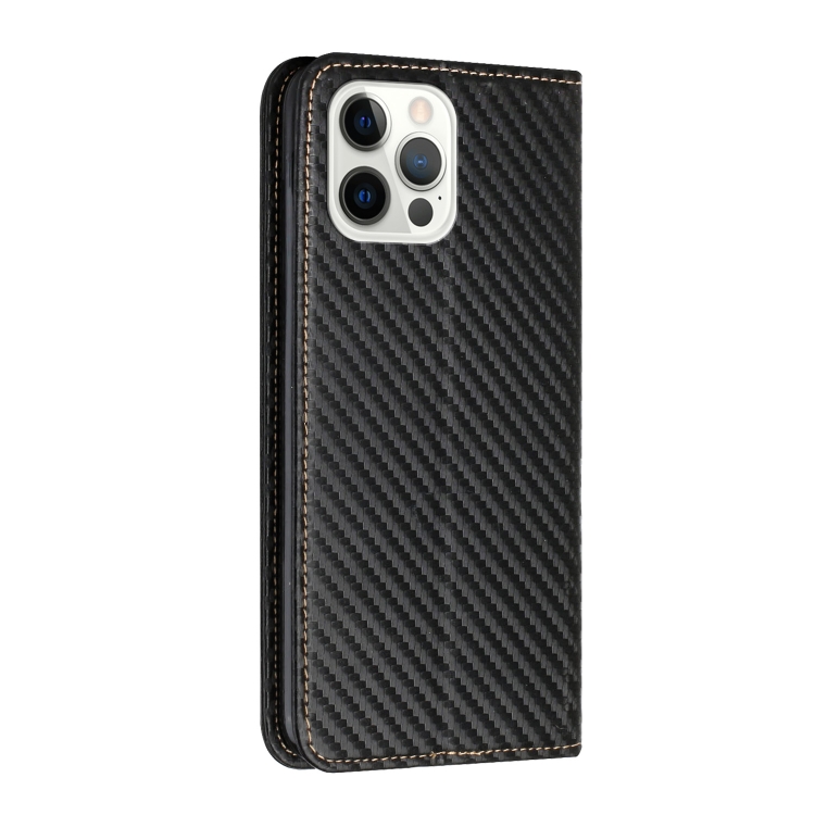 For iPhone 16 Pro Max Carbon Fiber Texture Magnetic Flip Leather Phone Case(Black) For iPhone 16 Pro Max Carbon Fiber Texture Magnetic Flip Leather Phone Case(Black)