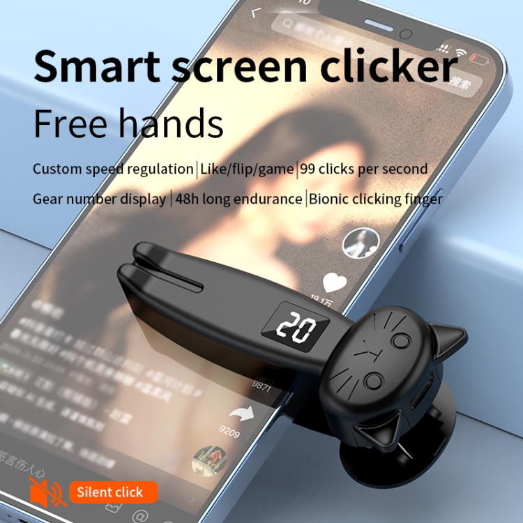 JX-05Pro Portable Smart Cell Phone Tablet Screen Clicker Page Turner with Remote Control(Black) JX-05Pro Portable Smart Cell Phone Tablet Screen Clicker Page Turner with Remote Control(Black)