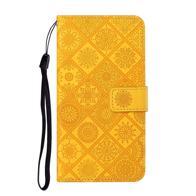 For Samsung Galaxy S24 FE 5G Ethnic Style Embossed Pattern Leather Phone Case(Yellow) For Samsung Galaxy S24 FE 5G Ethnic Style Embossed Pattern Leather Phone Case(Yellow)