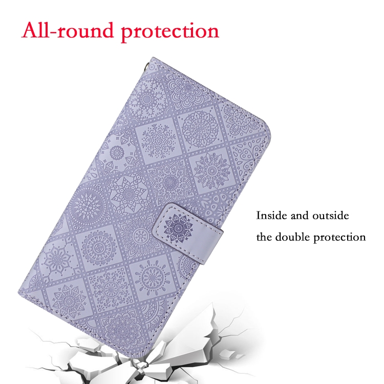 For Samsung Galaxy S25+ 5G Ethnic Style Embossed Pattern Leather Phone Case(Purple) For Samsung Galaxy S25+ 5G Ethnic Style Embossed Pattern Leather Phone Case(Purple)